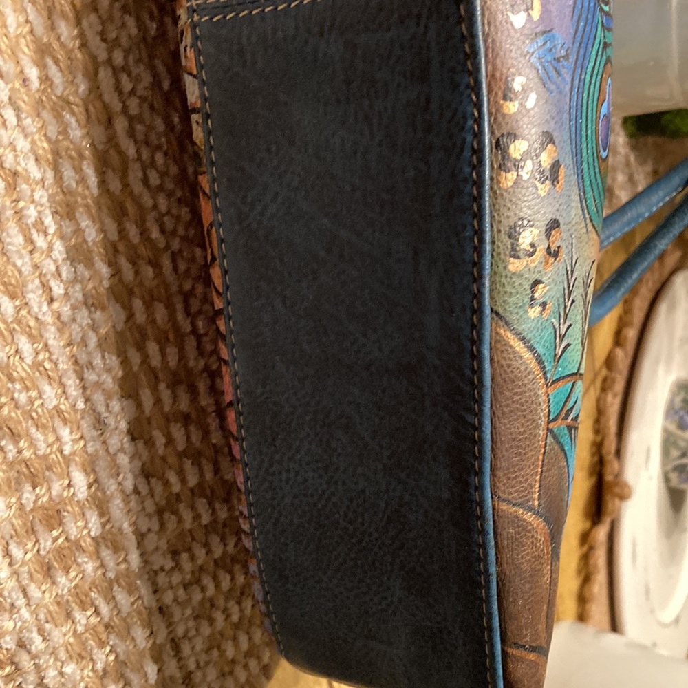 Hand-Painted Multicolor Leather Bag - Picture 6 of 16
